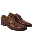 Gold Cardinal Ostrich Leg Monk Strap Men's Shoe | Mauri Monk Strap Shoes | Sam's Tailoring Fine Men's Shoes