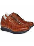 Cognac Borromini Crocodile Men's Sneaker | Mauri Men's Sneakers | Sam's Tailoring Fine Men's Shoes