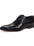 Black Sipario Alligator Men's Derby Shoe | Mauri Dress Shoes | Sam's Tailoring Fine Men's Shoes