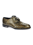 Metallic Brass Atlas Alligator Men Derby Shoe | Mauri Dress Shoes | Sam's Tailoring Fine Men's Shoes