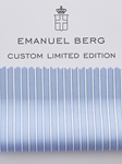 Sky, White & Blue Two Ply Limited Edition Custom Shirt | Emanuel Berg Custom Shirts | Sam's Tailoring Fine Men's Clothing