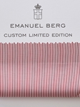 Red & White Two Ply Limited Edition Custom Shirt | Emanuel Berg Custom Shirts | Sam's Tailoring Fine Men's Clothing