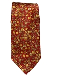 Red And Gold Floral Sartorial Silk Tie | Italo Ferretti Ties | Sam's Tailoring Fine Men's Clothing