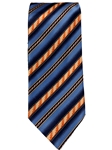 Blue, Orange And Black Sartorial Silk Tie | Italo Ferretti Ties Collection | Sam's Tailoring Fine Men's Clothing