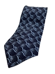 Navy, Sky And White Silk Extra Long Tie | Italo Ferretti Extra Long Ties | Sam's Tailoring Fine Men's Clothing