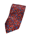 Orange, Sky, Black & Blue Paisley Silk XL Tie | Italo Ferretti Extra Long Ties | Sam's Tailoring Fine Men's Clothing