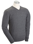 Charcoal Heather Basketweave Men's V-Neck Sweater | Bobby Jones Sweater Collection | Sams Tailoring Fine Men's Clothing