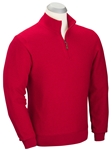 Cambridge Red Merino Wool Quarter Zip Wind Sweater | Bobby Jones Sweater Collection | Sams Tailoring Fine Men's Clothing