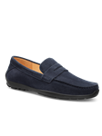 Navy Suede With Black Sole Men's Shoe | Samuel Hubbard Shoes | Sam's Tailoring Fine Men Clothing