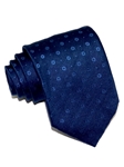 Blue With Polished Small Daisies Woven Silk Tie | Italo Ferretti Ties Collection | Sam's Tailoring Fine Men's Clothing