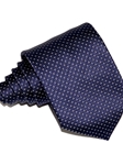 Navy Blue With Elegant Micropattern Sartorial Silk Tie | Italo Ferretti Ties Collection | Sam's Tailoring Fine Men's Clothing