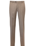 Tan Zip Fly Flat Front Men's Wool Trouser | Hickey Freeman Pants | Sam's Tailoring Fine Men Clothing