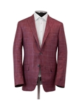 Berry Silk Cashmere Linen Windowpane Jacket | Hickey Freeman Sport Coat | Sam's Tailoring Fine Men Clothing