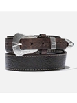 Brown Natural Bison Grain Ranger Style Belt | Men's Vintage Bison Belt | Sam's Tailoring Fine Men Clothing