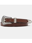 Peanut Silver Plated Buckle Women's Belt | Women's Vintage Bison Belt | Sam's Tailoring Fine Men Clothing