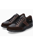 Dark Brown Leather With Suede Laces Zipper Shoe | Mephisto Causal Shoe | Sam's Tailoring Fine Men Clothing
