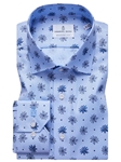 Light Blue Floral Pattern Mr Crown Men's Shirt | Causal Shirts Collection | Sam's Tailoring Fine Men's Clothing