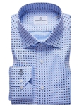 Light Blue Multi Dotted Mr Crown Oxford Shirt | Causal Shirts Collection | Sam's Tailoring Fine Men's Clothing