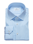 White & Blue Stripe Modern Fit Men Dress Shirt | Business Shirts Collection | Sam's Tailoring Fine Men's Clothing