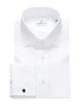 White Wrinkle Resistant French Cuffs Dress Shirt | Business Shirts Collection | Sam's Tailoring Fine Men's Clothing