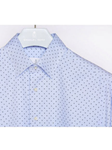 Sky Blue Dotted Long Sleeve Fine Men's Shirt | Casual Shirts Collection | Sam's Tailoring Fine Men's Clothing