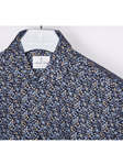 Navy, Tan & Sky Printed Long Sleeve Shirt | Casual Shirts Collection | Sam's Tailoring Fine Men's Clothing