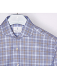 Brown, Blue & White Check Long Sleeve Shirt | Casual Shirts Collection | Sam's Tailoring Fine Men's Clothing