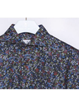 Floral Print On Black Background Men's Shirt | Casual Shirts Collection | Sam's Tailoring Fine Men's Clothing