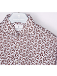 White With Red Birds Print Long Sleeve Shirt | Casual Shirts Collection | Sam's Tailoring Fine Men's Clothing