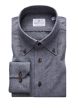 Grey Button Down Collar Modern Fit Shirt | Casual Shirts Collection | Sam's Tailoring Fine Men's Clothing