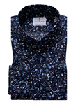 Navy Blue Floral Print Modern Fit Casual Shirt | Casual Shirts Collection | Sam's Tailoring Fine Men's Clothing