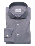 Classic Grey Modern Fit Luxuxry Jersey Shirt | Casual Shirts Collection | Sam's Tailoring Fine Men's Clothing