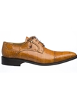 Cognac Belly Alligator Classic Mens Dress Shoe | Ferrini Dress Shoes | Sam's Tailoring Fine Men Clothing