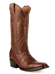 Cognac Belly Alligator French Toe Stallion Boot | Ferrini Men's Boots | Sam's Tailoring Fine Men Clothing