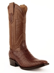 Cognac Narrow Square Toe Mens Stallion Boot | Ferrini Men's Boots | Sam's Tailoring Fine Men Clothing