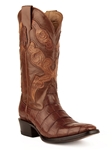 Cognac American Alligator Belly Stallion Boot | Ferrini Men's Boots | Sam's Tailoring Fine Men Clothing