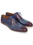 Blue & Purple Handmade Casual Oxford Shoe | Paul Parkman Causal Shoes | Sam's Tailoring Fine Men Clothing