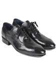 Black Hand-Painted Lace Up Causal Shoe | Paul Parkman Causal Shoes | Sam's Tailoring Fine Men Clothing