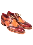 Red & Camel Norwegian Welted Wingtip Derby Shoe | Paul Parkman Derby Shoes | Sam's Tailoring Fine Men Clothing