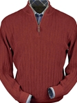Rust Baby Alpaca Half-Zip Men's Sweater | Peru Unlimited Half Zip Mock | Sam's Tailoring Fine Men's Clothing