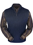 Midnight Heather Baby Alpaca Men's Vest | Peru Unlimited Half Zip Vests | Sam's Tailoring Fine Men's Clothing