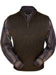 Pine Heather Baby Alpaca Fine Men's Vest | Peru Unlimited Half Zip Vests | Sam's Tailoring Fine Men's Clothing