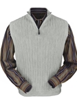 Light Grey Heather Baby Alpaca Men's Vest | Peru Unlimited Half Zip Vests | Sam's Tailoring Fine Men's Clothing