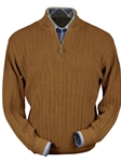 Soft Brick Heater Baby Alpaca Hal-Zip Sweater | Peru Unlimited Half Zip Sweaters | Sam's Tailoring Fine Men's Clothing