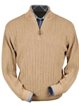 Beige Heater Baby Alpaca Hal-Zip Sweater | Peru Unlimited Half Zip Sweaters | Sam's Tailoring Fine Men's Clothing