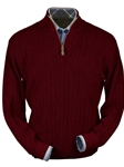 Wine Heater Baby Alpaca Hal-Zip Sweater | Peru Unlimited Half Zip Sweaters | Sam's Tailoring Fine Men's Clothing