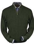 Leaf Moss Heater Baby Alpaca Hal-Zip Sweater | Peru Unlimited Half Zip Sweaters | Sam's Tailoring Fine Men's Clothing