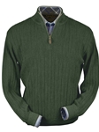 Shamrock Green Heater Baby Alpaca Hal-Zip Sweater | Peru Unlimited Half Zip Sweaters | Sam's Tailoring Fine Men's Clothing