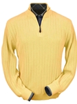 Yellow Baby Alpaca Hal-Zip Men's Sweater | Peru Unlimited Half Zip Sweaters | Sam's Tailoring Fine Men's Clothing
