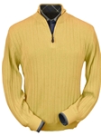 Gold Baby Alpaca Hal-Zip Fine Men's Sweater | Peru Unlimited Half Zip Sweaters | Sam's Tailoring Fine Men's Clothing